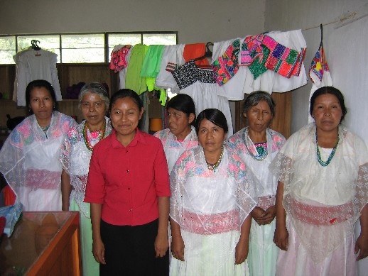 Huehuetla Artisans Collective in their Store