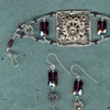Garnet and Filigree Cuff