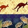 Barnes & Noble: Kangaroovy and Blue Floral Damask