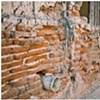 paint splattered brick