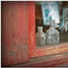 bottles in windows
