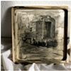 wood plaque - train