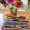 Handmade cloth napkins, made for a 4th of July party!