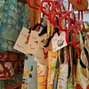 Hangtags on a rack at a local show.