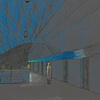 Dubai train station interior, platform level