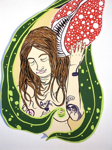Girl Loves Piranha Flower (Quail Elbow detail)