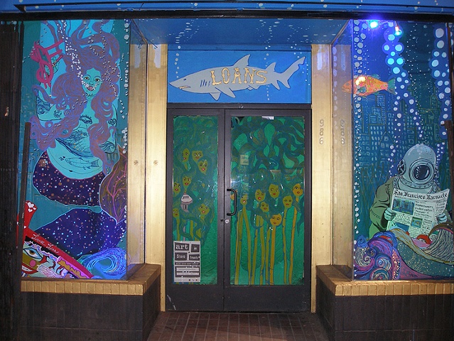 Don't Give Up the Ship, SFAC Art in Storefronts installation project on Market Street, San Francisco. Collaboration with Jonathan Burstein  