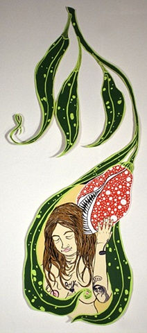 Girl Loves Piranha Flower (Quail Elbow)  
