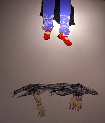 Falling For Salmon Ghosts (installation view)
