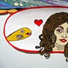 Lost Highway is Married to the Sea (detail of pufferfish and girl)