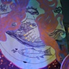 Mermaid detail with sea level rise, RIP Chinook, CA SB375 tattoo and drowning hand from Don't Give Up the Ship