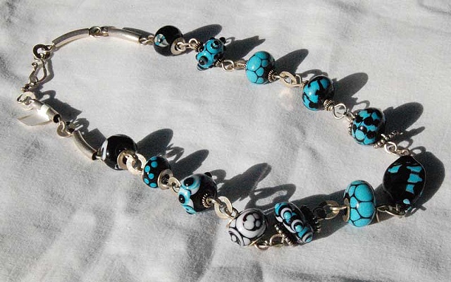 Black and Turquoise