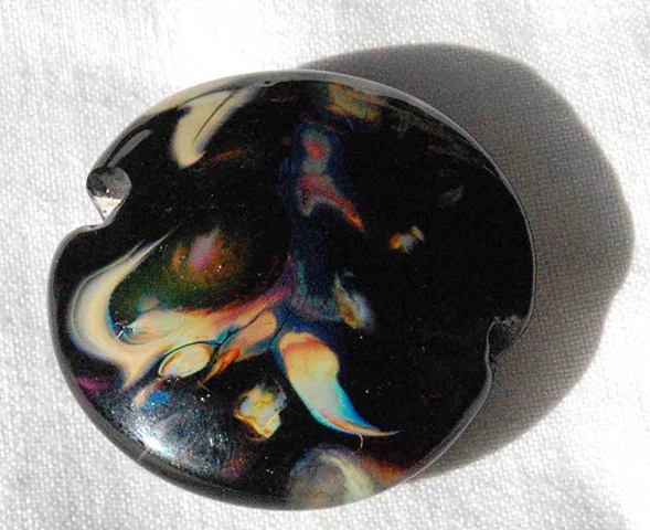 Lentil raku bead