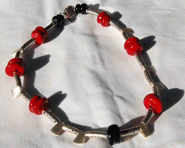 Red and Black and lots of silver
