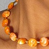 Angela Robb wearing her handmade jewelry.