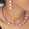 Angela Robb wearing her handmade jewelry.