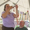 Decorating the Elmwood Festival Tent.