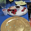 Food remaining after the reception.