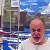 Ron admiring work at UB Anderson Gallery.