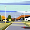 Road to the Old Ames Shopping Plaza, Rockland, ME