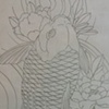 koi 3/4 sleeve sketch