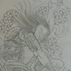 3/4 warrior sketch