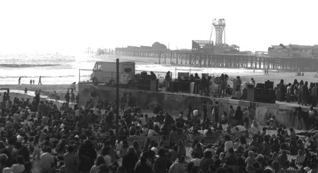 The rock group "The Doors" on the pier in Venice (circa 1968)