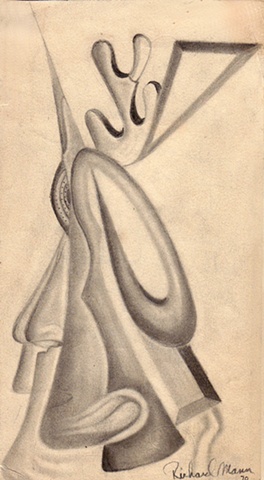 Another sketch created while working on the set of Dragnet.