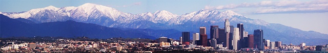 Los Angeles and the San Gabriel Mountains on "New Years Day"  