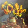 Sunflowers and Brass