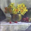 Brass Kettle with Daffodils