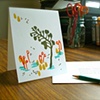 Hand-printed card for blog tutorial