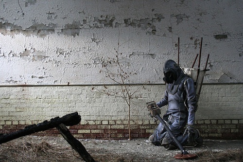 The Collector Kneeling