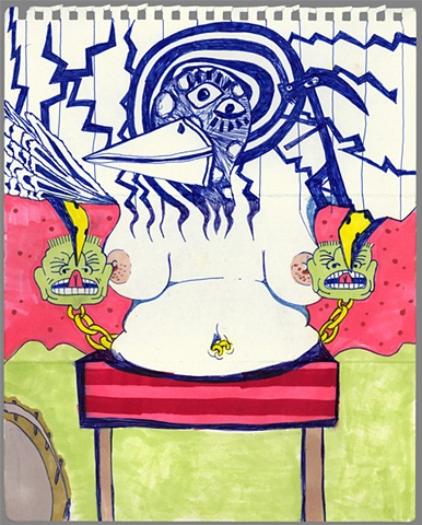 Allison Hester, Doug McQueen, Exquisite Corpse, Collaboration, Drawing