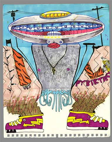 Allison Hester, Doug McQueen, Exquisite Corpse, Drawing, 