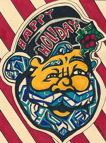 Happy HOlidays Allison Hester Santa