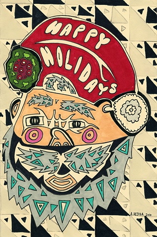 Happy HOlidays Allison Hester Santa