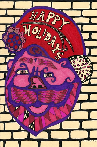 Happy HOlidays Allison Hester Santa