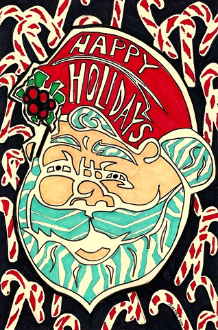 Happy HOlidays Allison Hester Santa