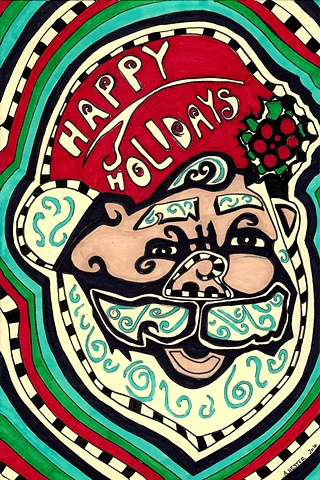 Happy HOlidays Allison Hester Santa