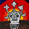 Mythical Head with Sunset