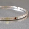 Sleek Bangle - Garnets