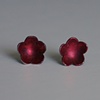 Fleur Studs - Red Patina
