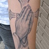 Praying hands n cross 