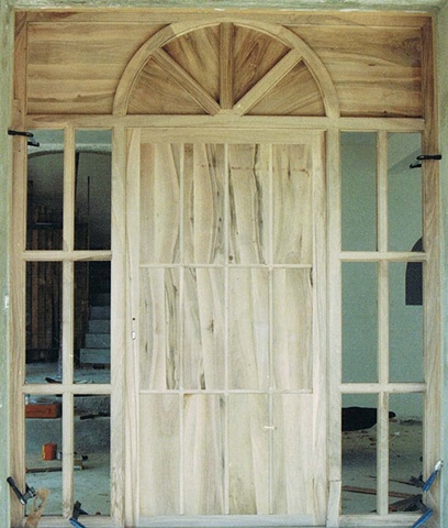 Entry door. Walnut
