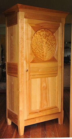 Armoire. Birch and figured Western Red Cedar