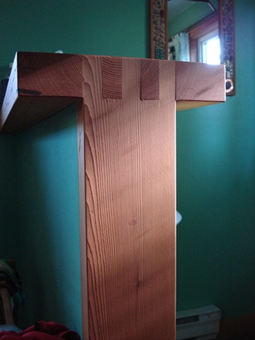 Wall Cap Detail, Recycled Douglas Fir