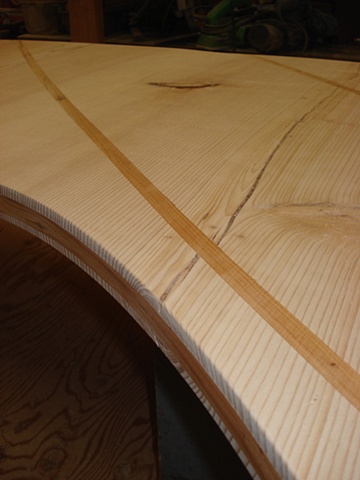 Office Desk, Hemlock with Yew wood inlays