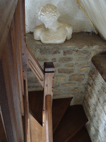 Stairs, Oak, La Petite Maison, Chanu, France