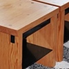 Coffee table, reclaimed Douglas Fir, blackened steel